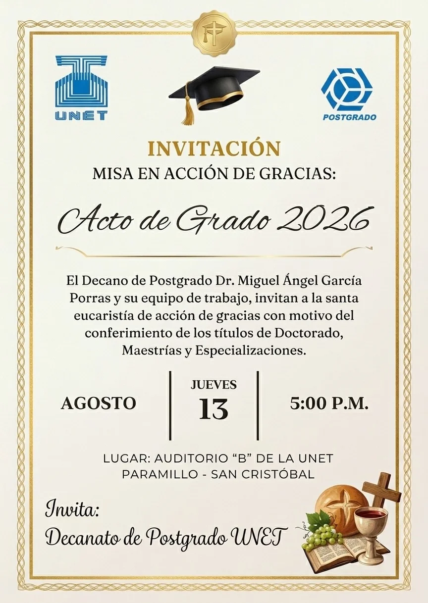 Misa de Grado Agosto 2026